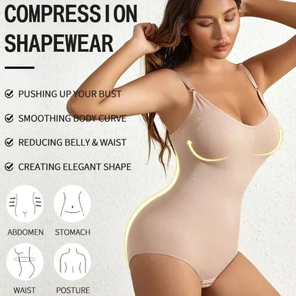 XS-3XL Solid Color Seamless Shaping Shapewear Bodysuit Tummy Control Butt Lifting Slimmer Body Shaper Women Underwear Shapewear